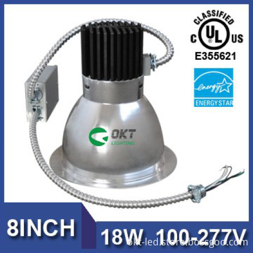 NEW UL Energy Star Listed 18W 1420lm DC dimming 8inch LED Down Light